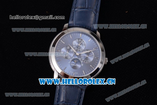 Audemars Piguet Jules Audemars Grand Complication Asia ST16 Automatic Steel Case Stick Markers Blue Leather Strap and Blue Dial (EF) - Click Image to Close